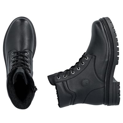 5. Women's leather ankle boots, insulated, black, Rieker Y3103-00
