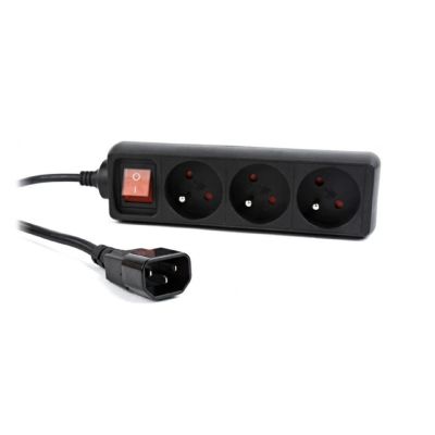 2. ENERGENIE EG-PSU3F-01 power strip (3 x Type E; 10 A; 0.6 m; black)