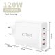 5. Tech-Protect NC120W-GAN 4-Port 120W Wall Charger - White