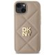 3. DKNY Quilted Stack Logo iPhone 14 Case - Beige