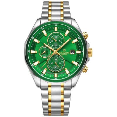 Giewont Chronograph Sapphire Men's Watch Silver Green GW7290-B7
