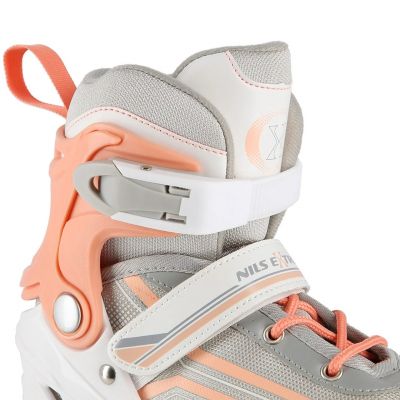 8. NILS Extreme NH18190 2in1 inline skates, white and pink, size S (29-33), with replaceable hockey blade