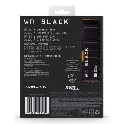 6. WD Black SN850X 4TB M.2 NVMe WDS400T2XHE SSD