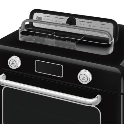 14. Smeg COF01BLEU Small Black Steam Oven Buttons, Rotary