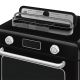 14. Smeg COF01BLEU Small Black Steam Oven Buttons, Rotary