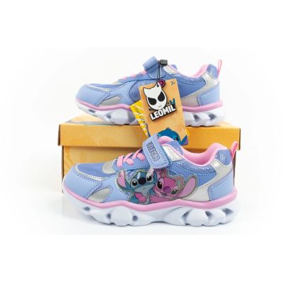 10. Leomil Stitch children's sports shoes, lightweight sneakers with Velcro LED