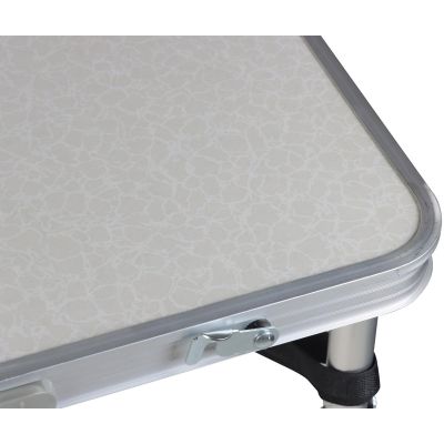 13. FOLDABLE CAMPING TABLE 120x60x70/62/55CM 4 CHAIRS AND SHELF