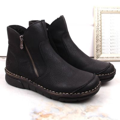5. Comfortable insulated ankle boots Rieker W RKR612 black