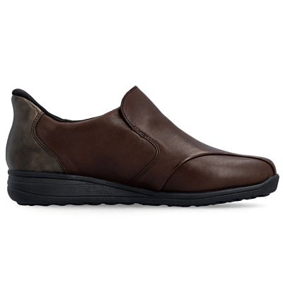 8. Rieker 47259-27 comfortable brown women's leather shoes