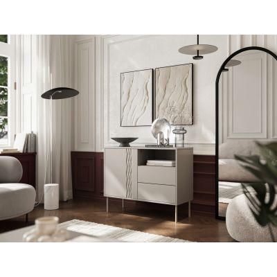 3. Chest of drawers 1D2S TRESSE 100x40x75 cashmere matt