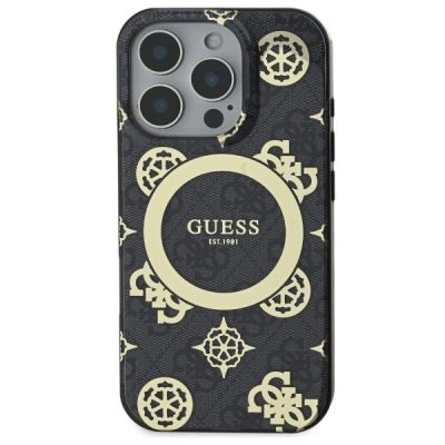 3. Guess IML Peony On 4G Background MagSafe case for iPhone 16 Pro - black