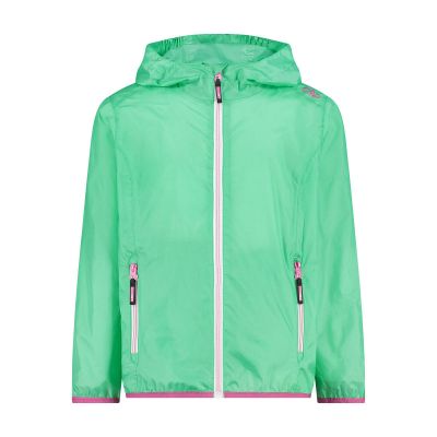 CMP Kid G Jacket Rain Fix Hood Lightweight Green (3X53255-E306)