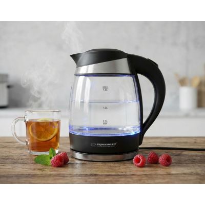 14. Esperanza Gullfoss EKK009 electric kettle (2200W 1.8l; transparent)
