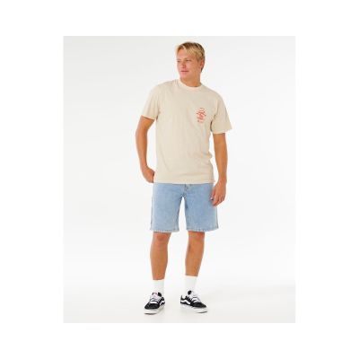 3. RIP CURL Search Icon Tee Beige