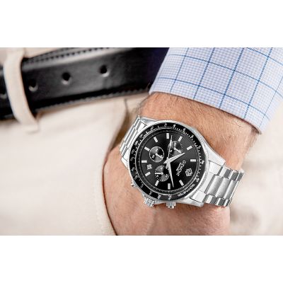 3. Men's Watch Giewont Chronograph Sapphire Silver Black GW3520-B2