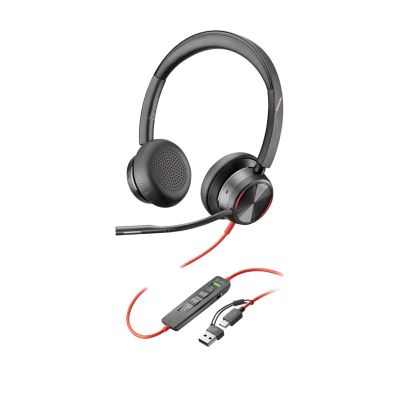 8. POLY Blackwire 8225 Stereo USB-C Headset + USB-C/A Adapter