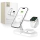 Tech-Protect A12 3in1 MagSafe Inductive Charger for Smartphone/Headphones/Smartwatch - White