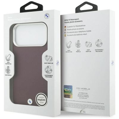 8. BMW Sign Full Wrapped Metal MagSafe Case for iPhone 17 Pro Max - Red