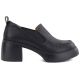 2. Women's black leather high-heeled shoes D&A S.Barski CR62-3525