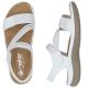4. Comfortable women's sandals with Velcro and elastic bands, white Rieker 64870-81