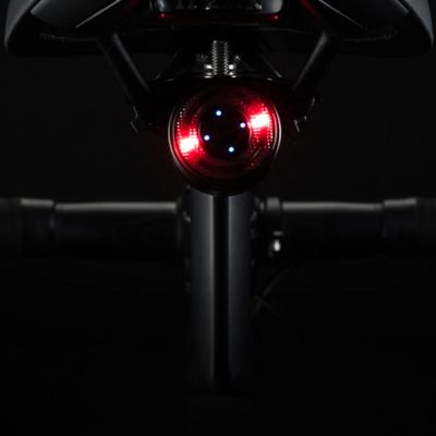 4. Rockbros Q1 Rear Bike Light 7 Color LED + USB-C - USB-A Cable - Black