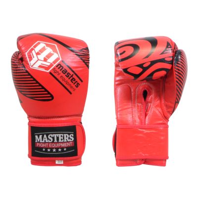 6. MASTERS RBT-RED Leather Boxing Gloves 12 oz