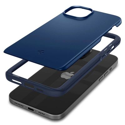 10. Spigen Thin Fit iPhone 15 Plus Case - Blue