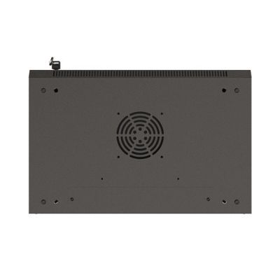 14. LANBERG WALL-MOUNTED RACK CABINET 19" 9U 540X350 BLACK GLASS DOOR (FLAT PACK)