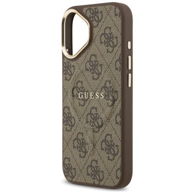 6. Guess 4G PU Classic Logo MagSafe Case for iPhone 17 - Brown