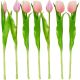 11. BOUQUET OF 7 PINK TULIPS 31 CM LIFE-LIKE SPRING DECORATION