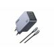 Ugreen Nexode Pro EU 3-Port GaN PD Fast Charger With USB-C Cable Universal Black, Gray AC Fast Charging Internal