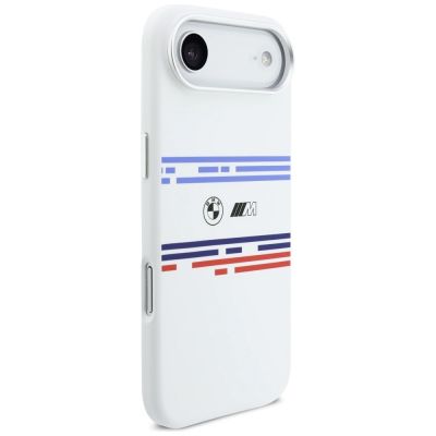 4. BMW M Silicon Horizontal Line MagSafe Case for iPhone Air - White
