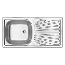 Single-bowl steel sink with drainer ZMU 011B 5907650873976