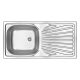 Single-bowl steel sink with drainer ZMU 011B 5907650873976