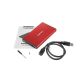 5. NATEC Rhino Go NKZ-1279 Case (2.5"; USB 3.0; Aluminum; red)