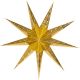 PAPER DECORATION STAR DIA. 45 CM 9 ARMS GOLD