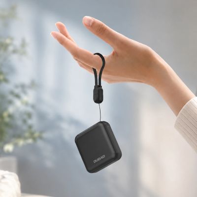 7. Dudao K22+ Ultra-Compact Power Bank 10000mAh 22.5W USB-C with Pendant/Cable - Gray