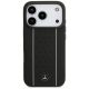 4. Mercedes Leather Star Pattern Stripes MagSafe Case for iPhone 17 Pro - Black