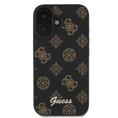 3. Guess Peony Script MagSafe iPhone 16 Plus Case - Black