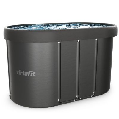 2. VIRTUFIT OVAL ICE BATH 500 LITERS ANTHRACITE WITH ACCESSORIES