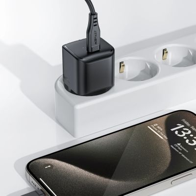 5. Acefast A77 Mini PD 30W GaN USB-C wall charger - black
