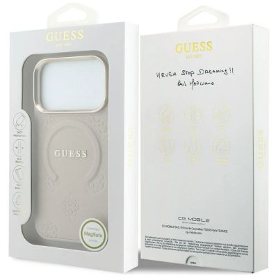 8. Guess Saffiano Peony & Ring MagSafe Case for iPhone 17 Pro Max / 18 Pro Max - Pink