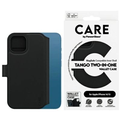 CARE by PanzerGlass Feature Tango 2in1 Wallet MagSafe Case for iPhone 13 / 14 - Black