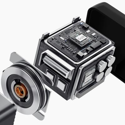 8. Dudao A67EU GaN 67W Wall Charger with Built-in Retractable USB-C Power Delivery Quick Charge Cable - Black