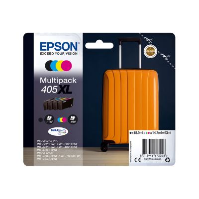 3. Epson 405XL DURABrite Ultra Ink Cartridge 1 pc Original High (XL) Yield Black, Cyan, Magenta, Yellow