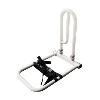 A neat bed rail that makes getting up easier