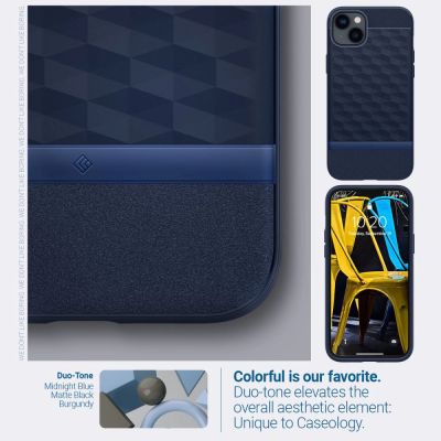7. Caseology Parallax Mag Case with MagSafe for iPhone 14 Plus - Navy