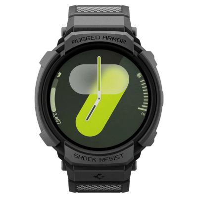 2. Spigen Rugged Armor Pro Strap for Samsung Galaxy Watch 8 44mm - Matte Black