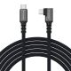 2. Wozinsky WPS3-UY41S USB-C USB4 40Gb/s 240W 1m 4K Angled Cable - Black