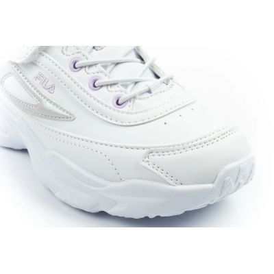 5. Fila Skye V children's sports shoes for girls with velcro, white